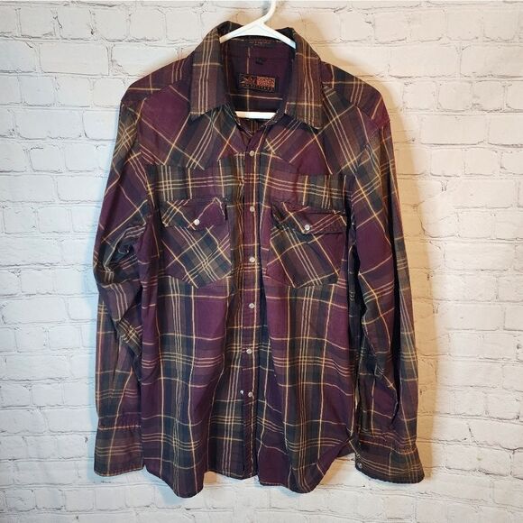 Men's Canyon Guide Outfitters longsleeve pearl snapped shirt, size Large - Picture 1 of 3